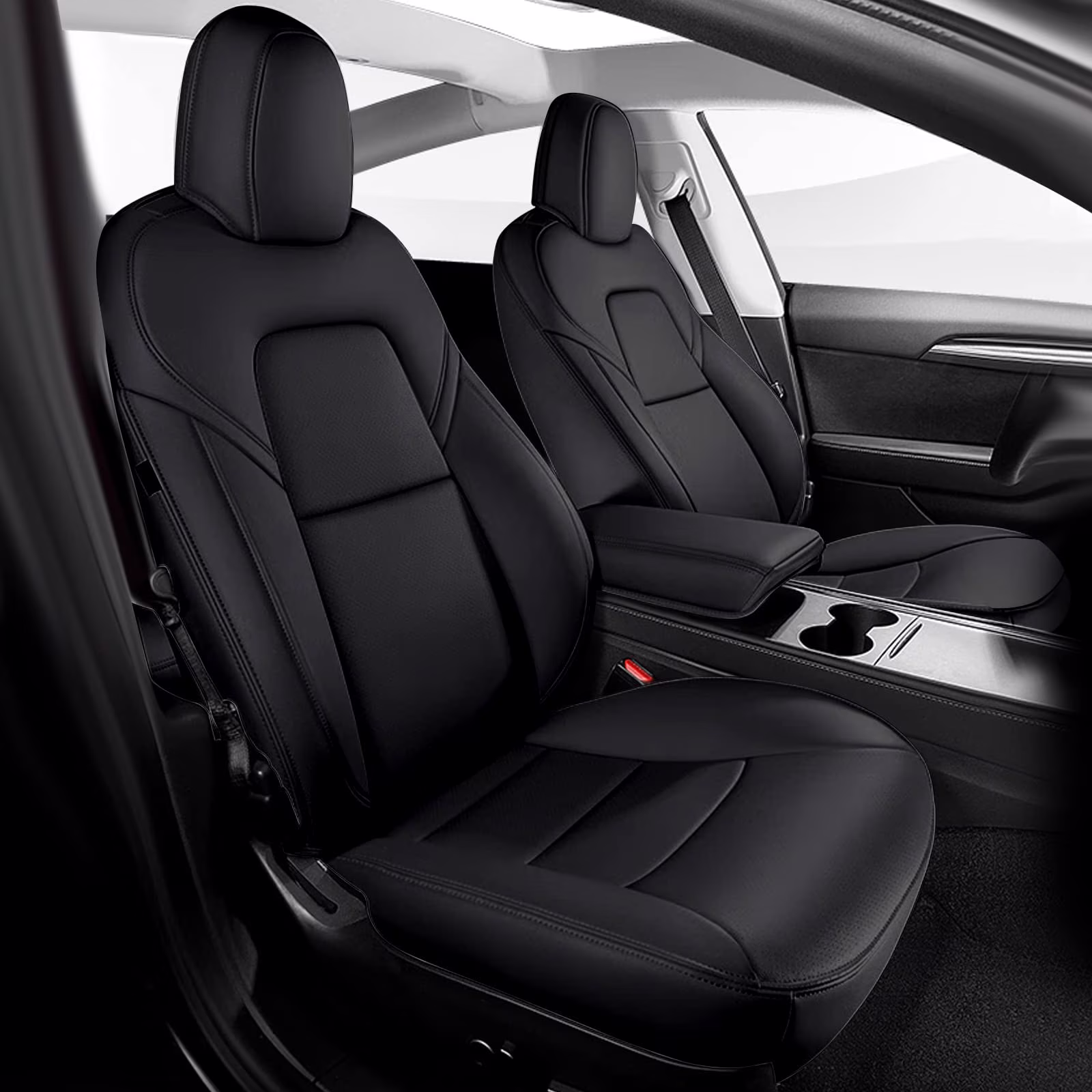 AOMSAZTO Custom Fit Model 3  Seat Covers For Tesla 3 2016-2023 Full Set Waterproof Black