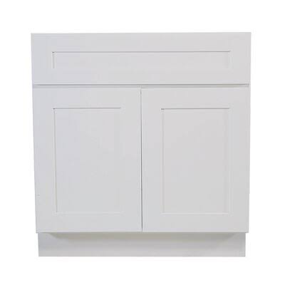 Frits Ready to Assemble 48 x 34.5 x 24 in. Base Cabinet Style 2-Door Sink in White Ebern Designs
