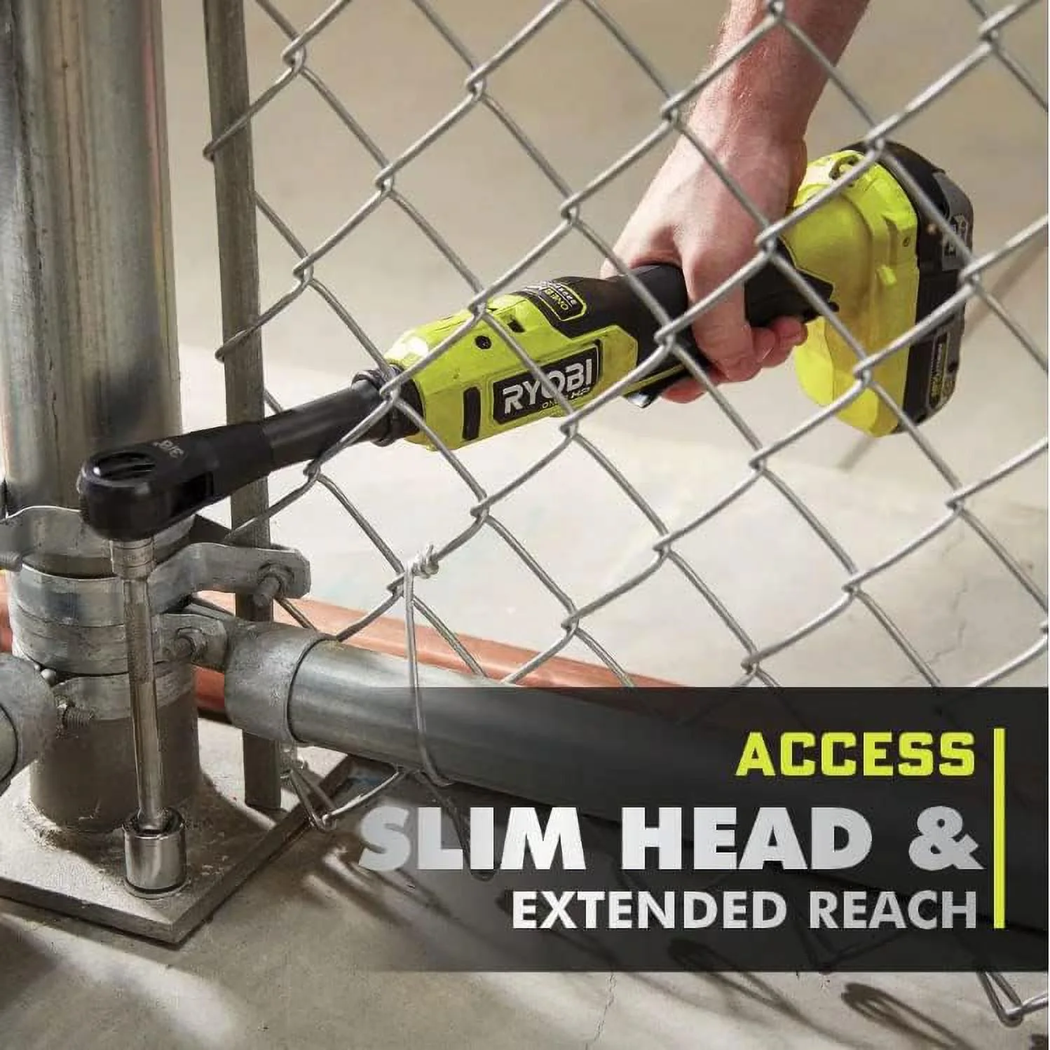 RYOBI - ONE+ HP 18V Brushless Cordless 3/8 in. Extended Reach Ratchet (Tool Only) - PBLRC25B