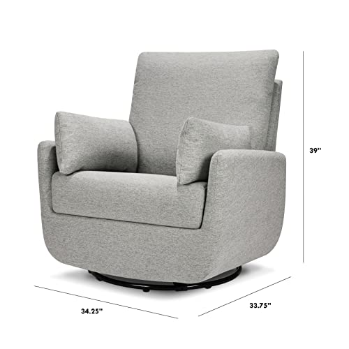 DaVinci Juno Swivel Glider in Ivory Boucle, Greenguard Gold & CertiPUR-US Certified