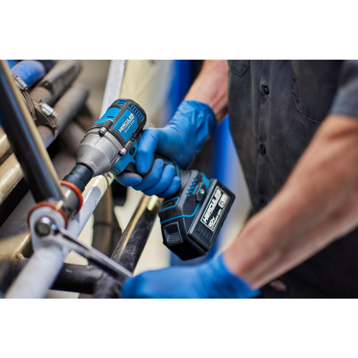 HERCULES 20V Brushless Cordless, 1/2 in. Compact, 4-Mode Impact Wrench with Friction Ring 窶・Tool Only