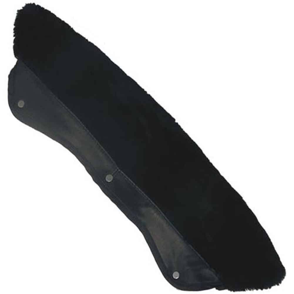 Schott NYC Mens 618M Perfecto Black Synthetic Mouton Fur Collar