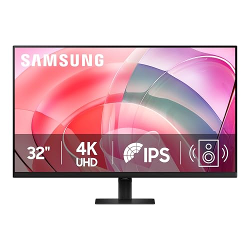 Samsung 32" ViewFinity S7 (S70D) 4K UHD IPS HDR10 High Resolution Monitor with Speakers, DP Port, TUV-Certified, 2025, LS32D708EBNXGO