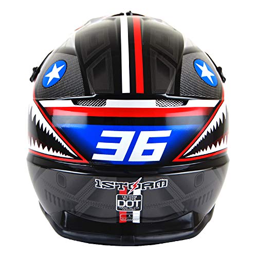 1Storm Adult Motocross Helmet BMX MX ATV Dirt Bike Downhill Mountain Bike Helmet Racing Monster Shark Style HKY_SC09S