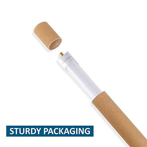 Single Pin T8 96" 8ft LED Tube 45W, 8' LED Fluorescent Tube Replacement,AC 85V 277V Input, 5000K Super Bright White,4500LM Frosted Lens Cover Super Bright 25-Pack… (25 Pack Frosted Cover)
