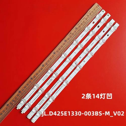UFDIPLMY 4TV(16pcs) LED Backlight Strip Compatible with Hisense JL.D425E1330-003BS-M_V02 43" TV 43R6E3 43h6g 43R6090G 43H6570G 43R6000GM 14 Lamp