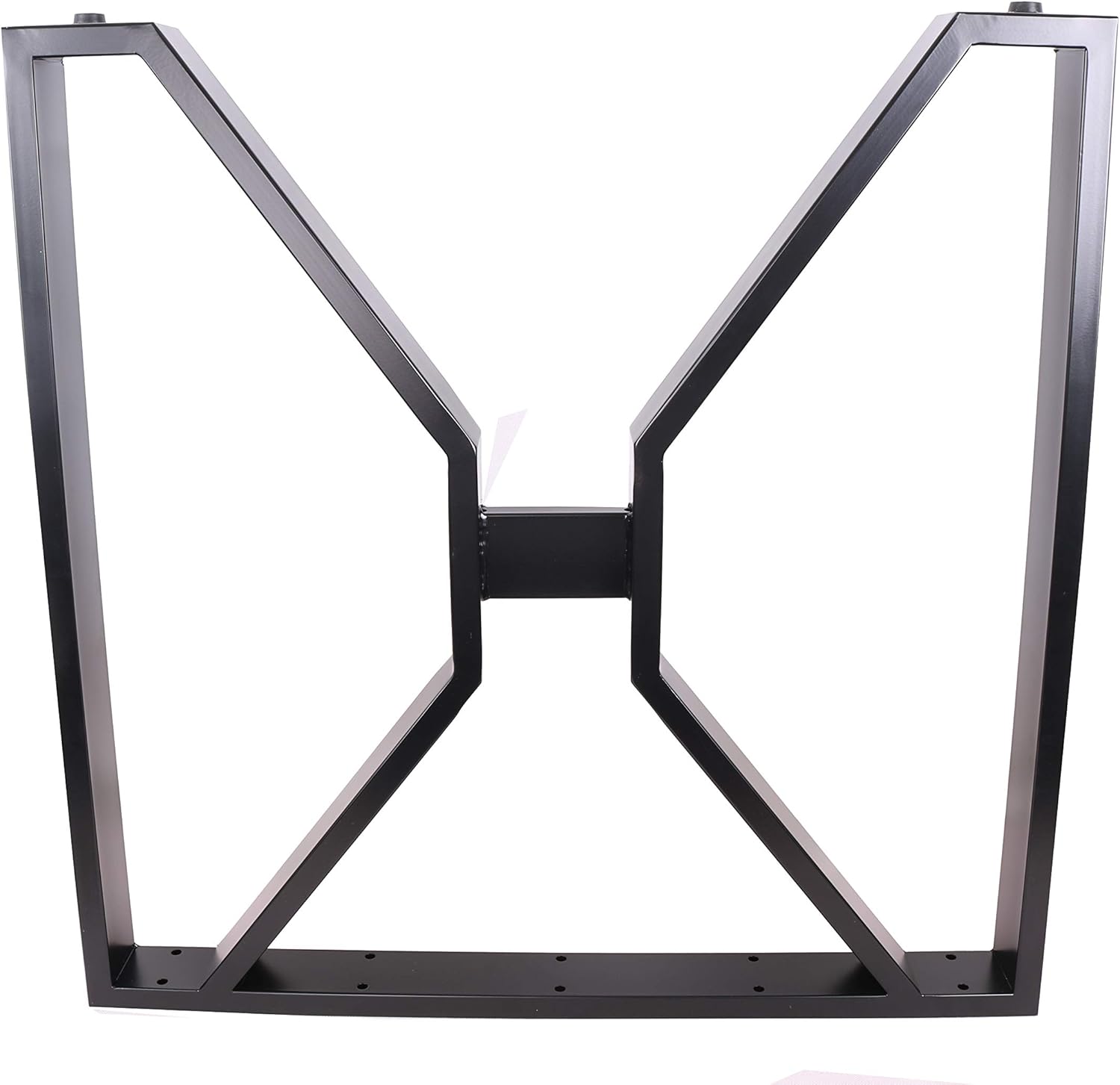 28" Dining Table Legs, X-Shaped Steel Table Legs, Office Table Legs,Computer Desk Legs,Industrial Kitchen Table Legs,Set of 2,Black