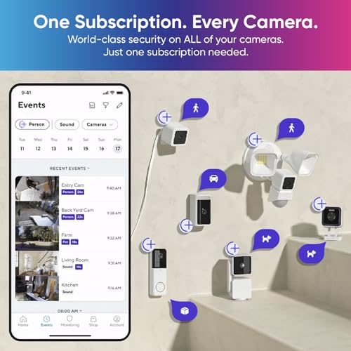 WYZE Cam v3 with Color Night Vision, Wired 1080p HD Indoor/Outdoor Security Camera, 2-Way Audio, Compatible with Alexa, Google Assistant, and IFTTT, 3-Pack