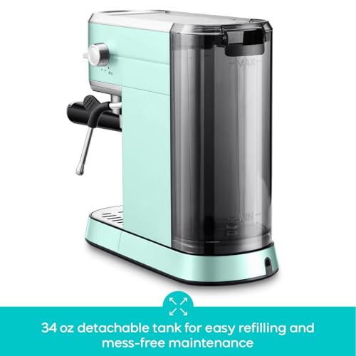 CASABREWS CM5418 Espresso Machine 20 Bar, Compact Espresso Maker with Steam Milk Frother, Stainless Steel Coffee Machine with 34oz Removable Water Tank for Cappuccino, Latte, Silver