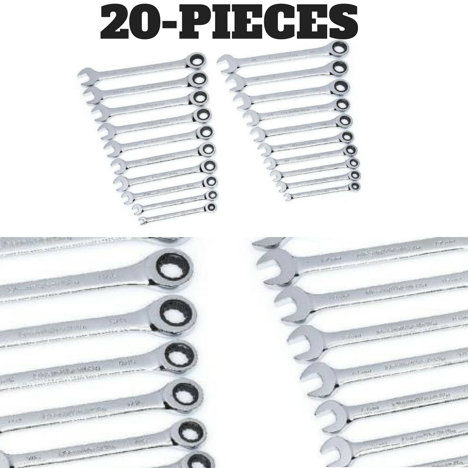 GearWrench 20-Piece Ratcheting Wrench Set SAE and Metric #35720