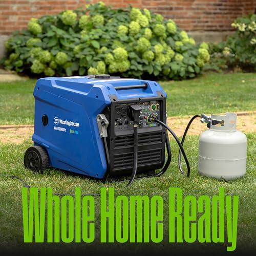 Westinghouse 11000 Peak Watt Tri-Fuel Portable Inverter Generator, Remote Start, Transfer Switch Ready, Gas/Propane/Natural Gas Powered, Low THD, Safe for Electronics, Parallel Capable, CO Sensor