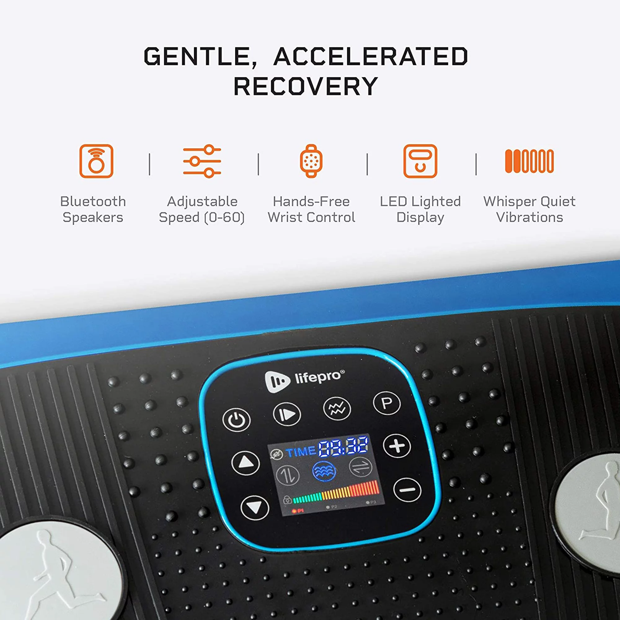 LifePro Rumblex Plus 4D Triple Oscillation Vibration Plate Home Workout Equipment, Blue