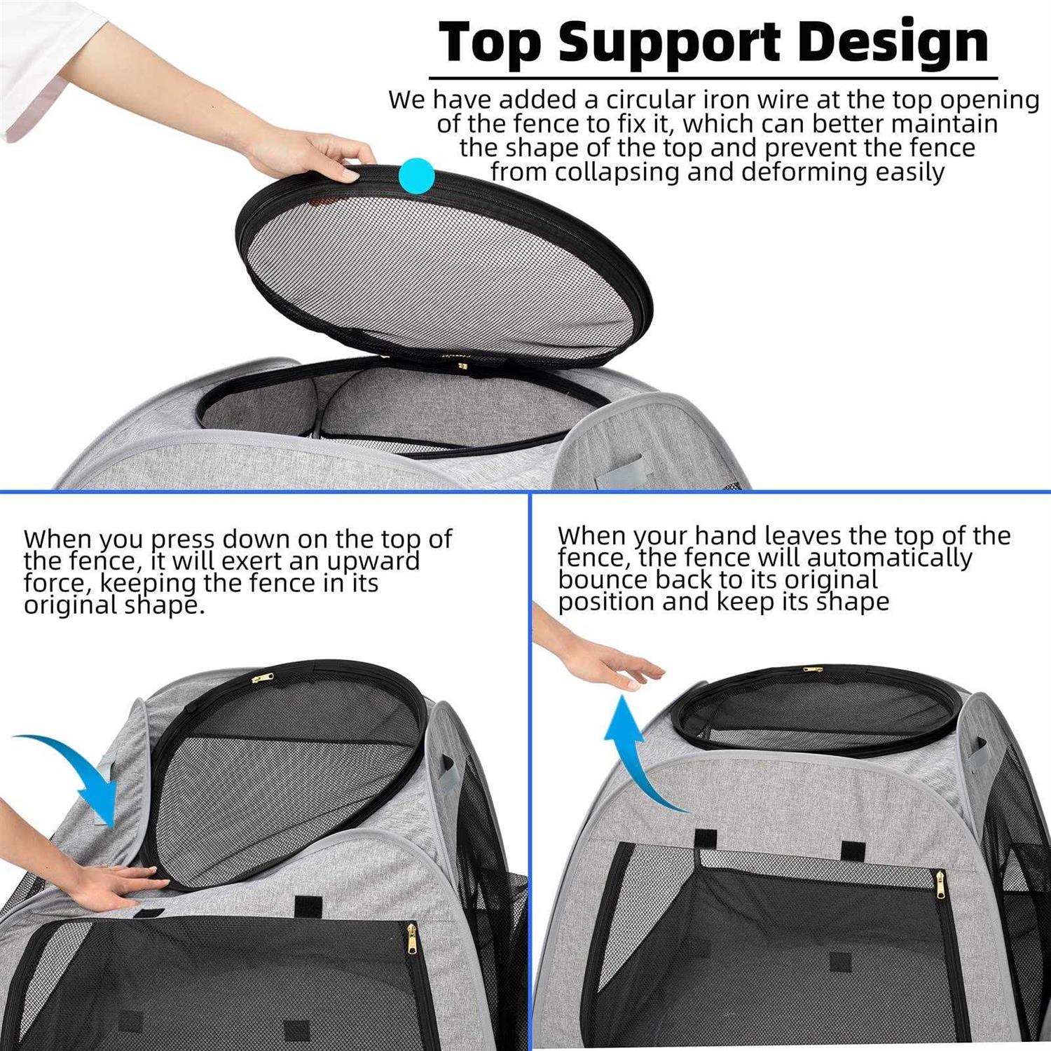 Tenrai Portable Cat Playpen, Trapezoidal Design for Better Standing, Foldable Pet Tent for Indoor and Outdoor Use of Kitten and Puppy - Pet Supplies online store