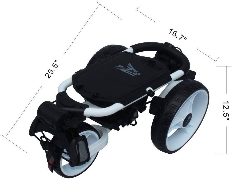 Axglo Golf Trilite 3 Wheel Push Cart Black / White