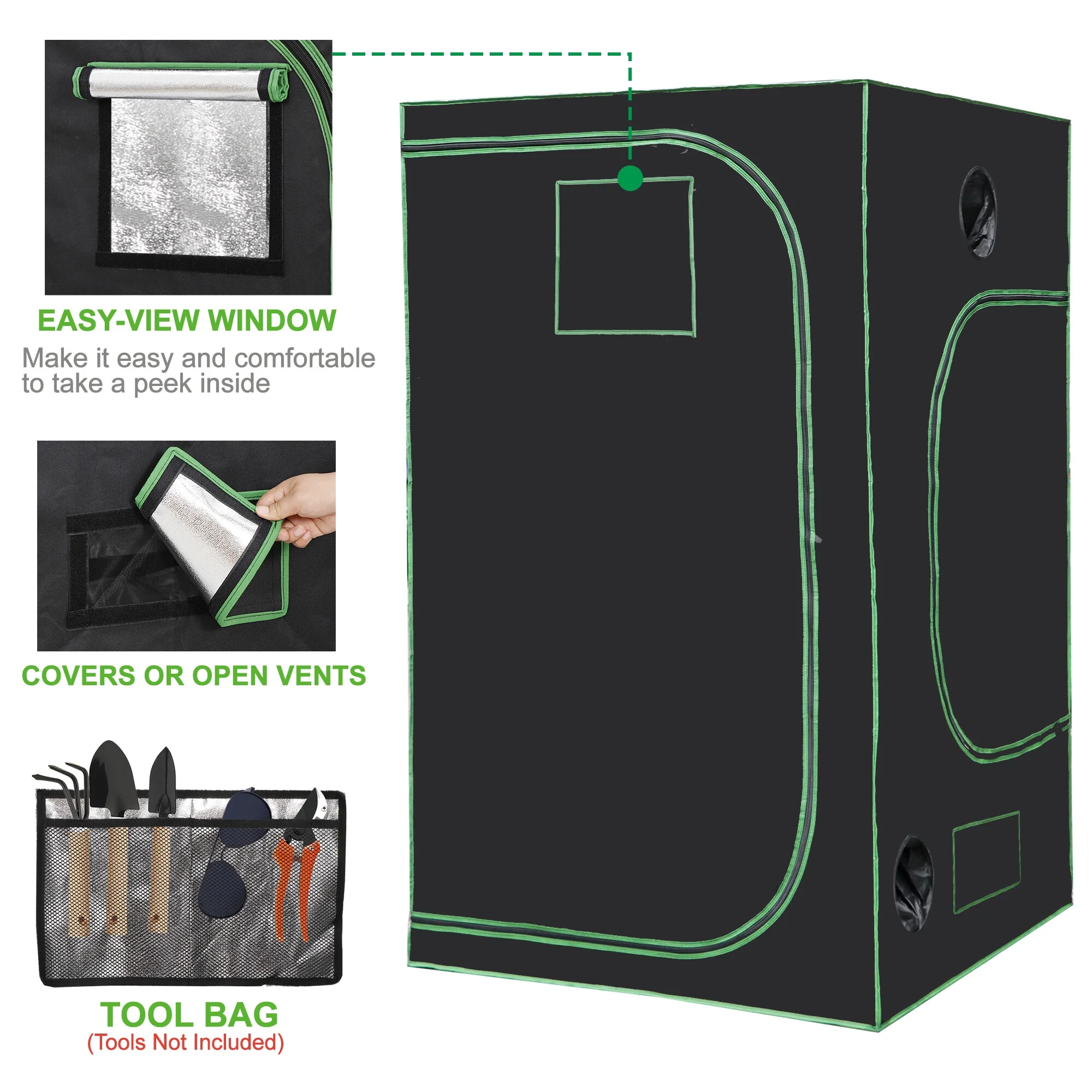 ZENSTYLE Hydroponic Grow Tent 48"x48"x80" Grow Tent Box Seed Room with Window Indoor Grow Seed Flower High Quality