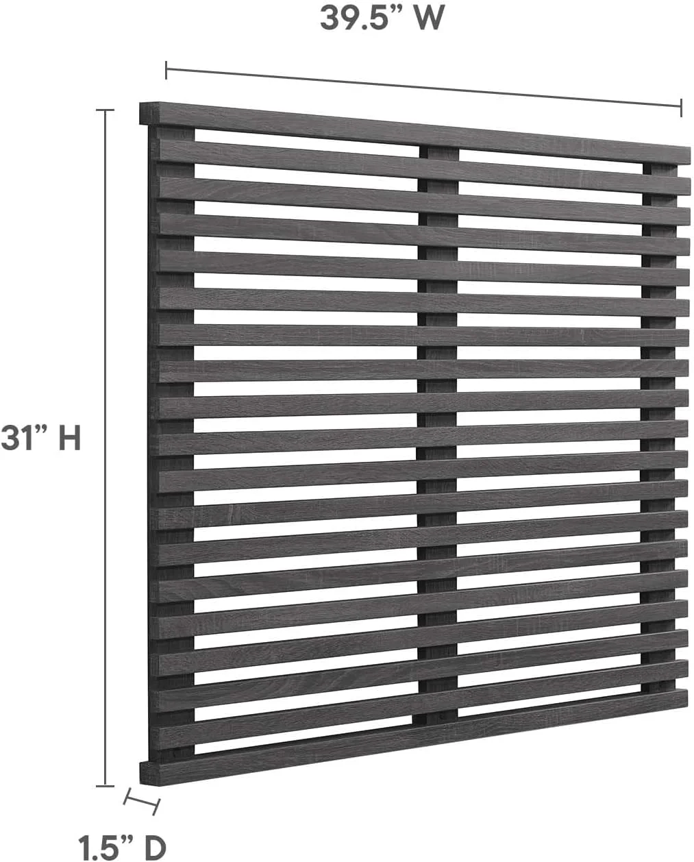 Render -Century Modern Wall-Mount Headboard In Charcoal