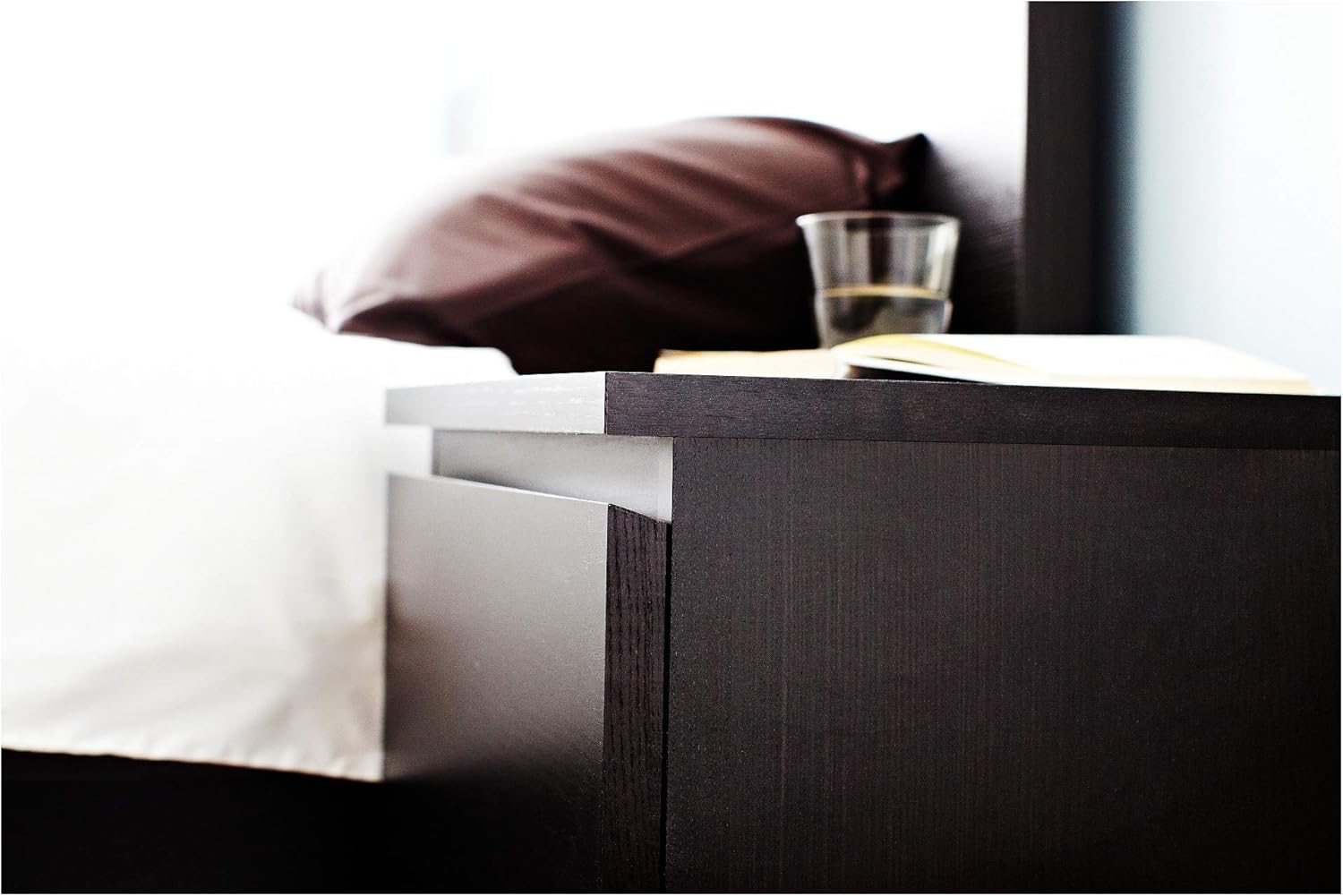 IKEA Malm 2-Drawer Chest, Black-Brown