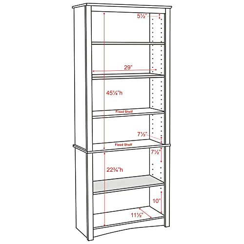 Prepac Home Espresso 6-shelf Bookcase