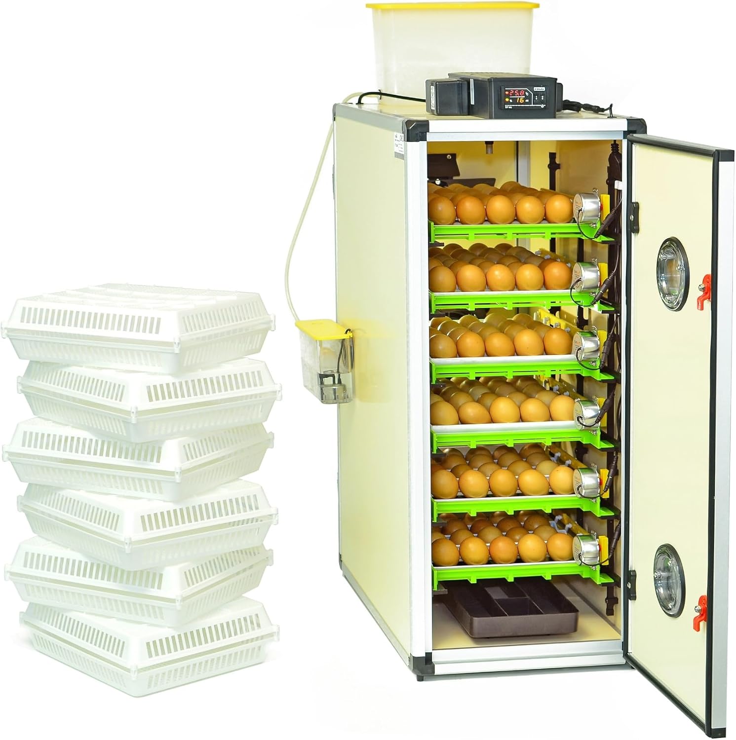 CT180SH Egg Incubator with Automatic Egg Turning & Perfect Humidity Controls, Set & Forget Design, Cabinet Incubators for Hatching Eggs, Incubate and Hatch 180 Chicken Eggs | Hatching Time