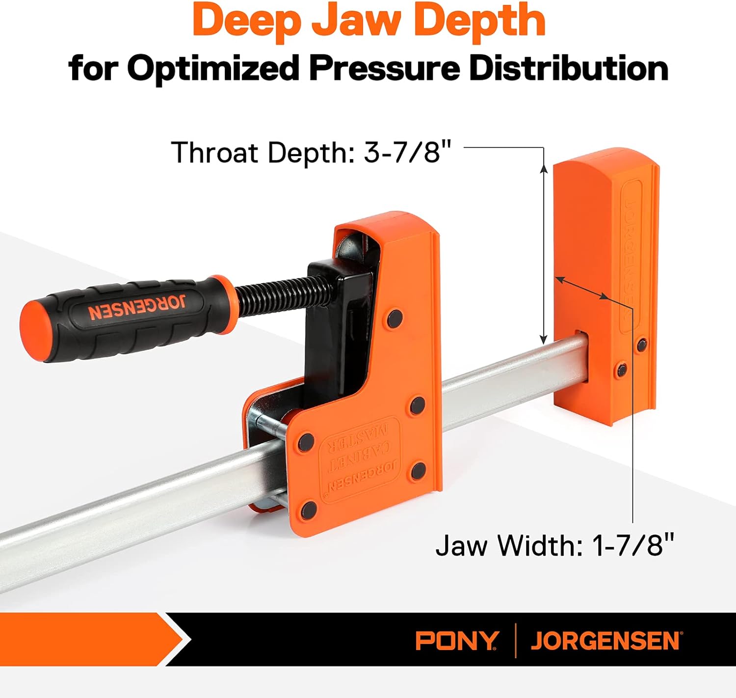 Jorgensen Cabinet Master 24-inch 90° Parallel Jaw Bar Clamp, 2-pack…
