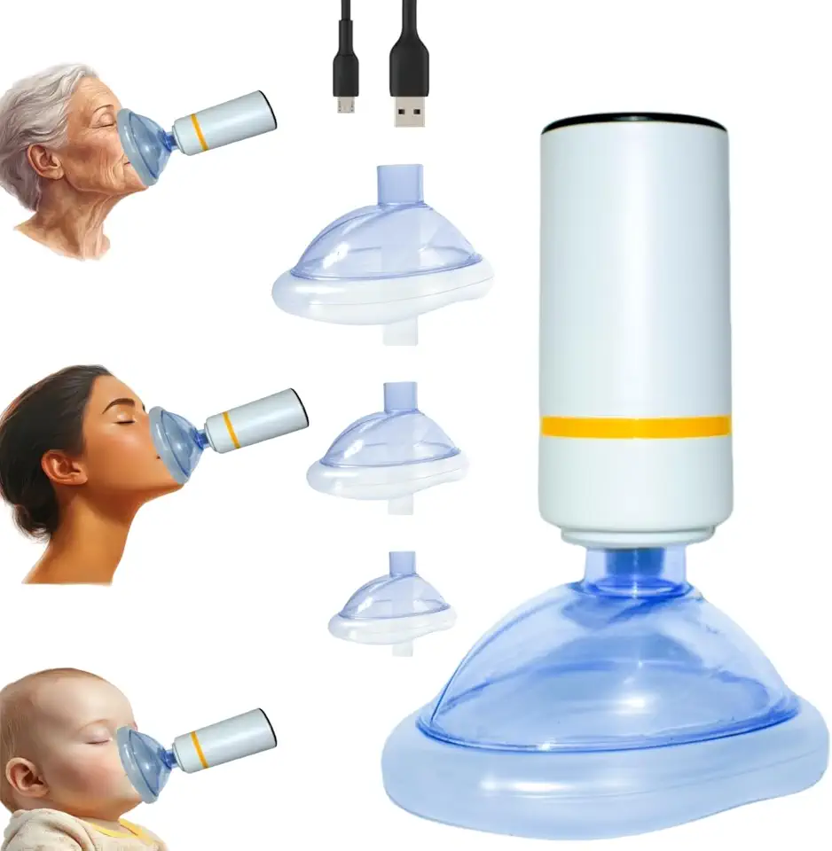 Sponsored Ad - Automatic Choking Rescue Device for Kids and Adults with 3 Masks,Portable Anti Choking Device Strong Suction Home Emergency Kit, Choking First Aid Device for Senior - Kansas Nuitrition - HNZSDS