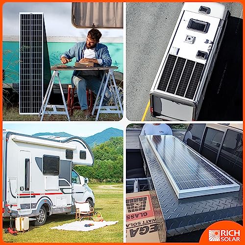 RICH SOLAR 250 Watt 12 Volt 16BB Cell Monocrystalline Solar Panel High Efficiency UL Certified Solar Module for RV Trailer Camper Marine Off Grid