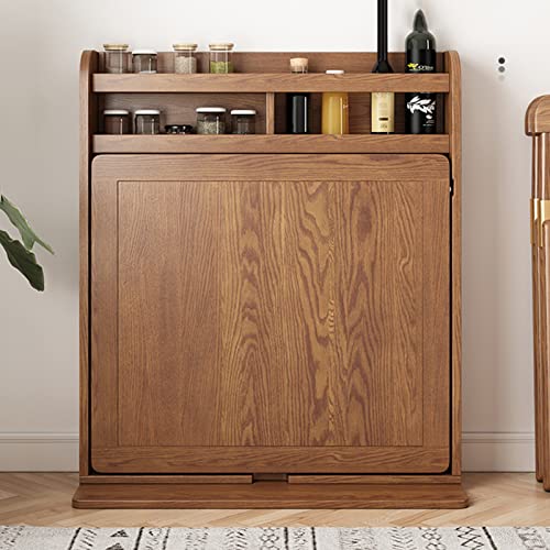 Wall Mounted Dining Table with Storage Shelf & Fold Out Desk for Small Apartment - Space Saving Wooden Extendable Table for Dining Room & Kitchen