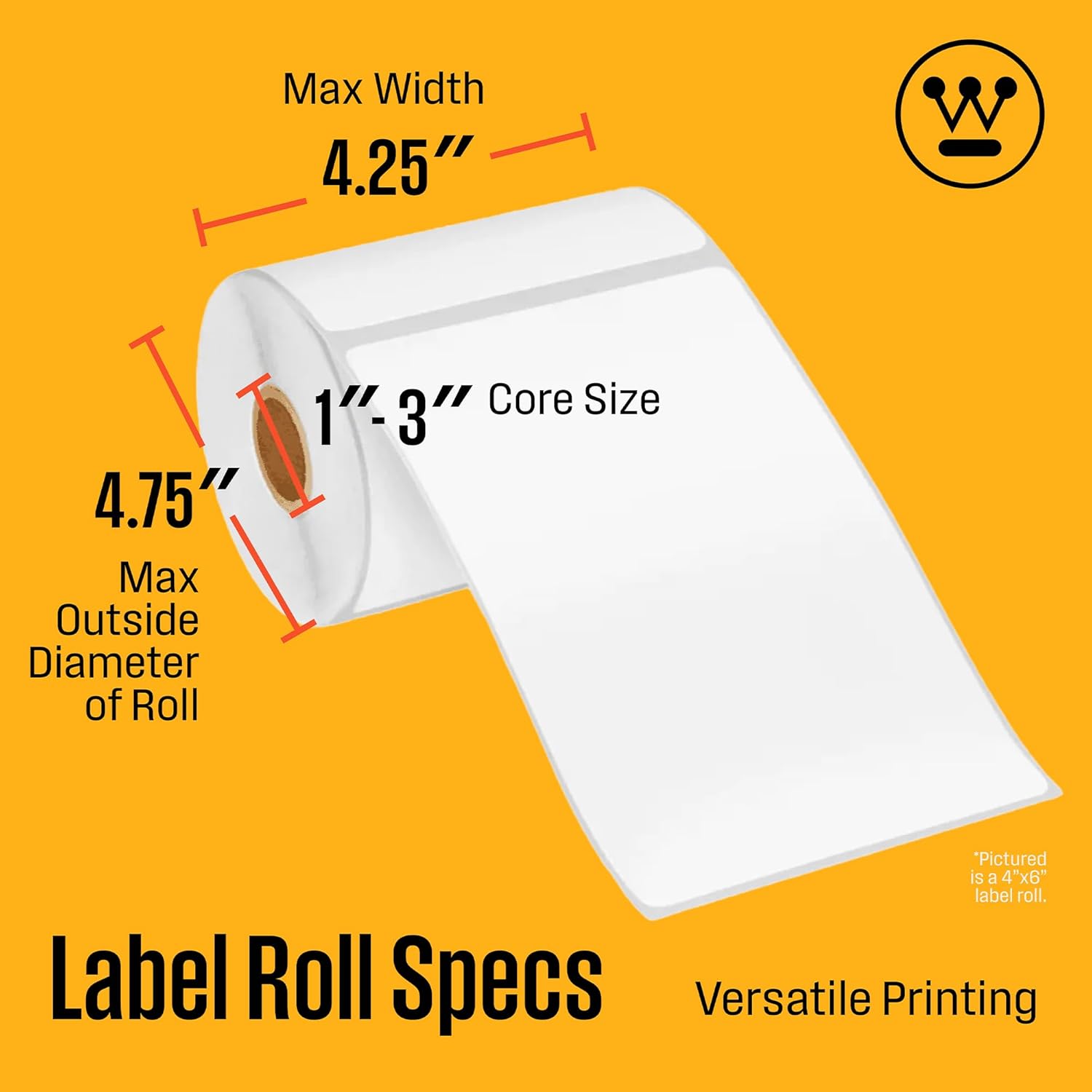 Westinghouse Direct Thermal Label Printer USB, Commercial grade, Compatible with USPS, UPS, FedEx, eBay, Shopify, Amazon, & More, Desktop Label Printer for Packages, includes Sample 4x6 Labels