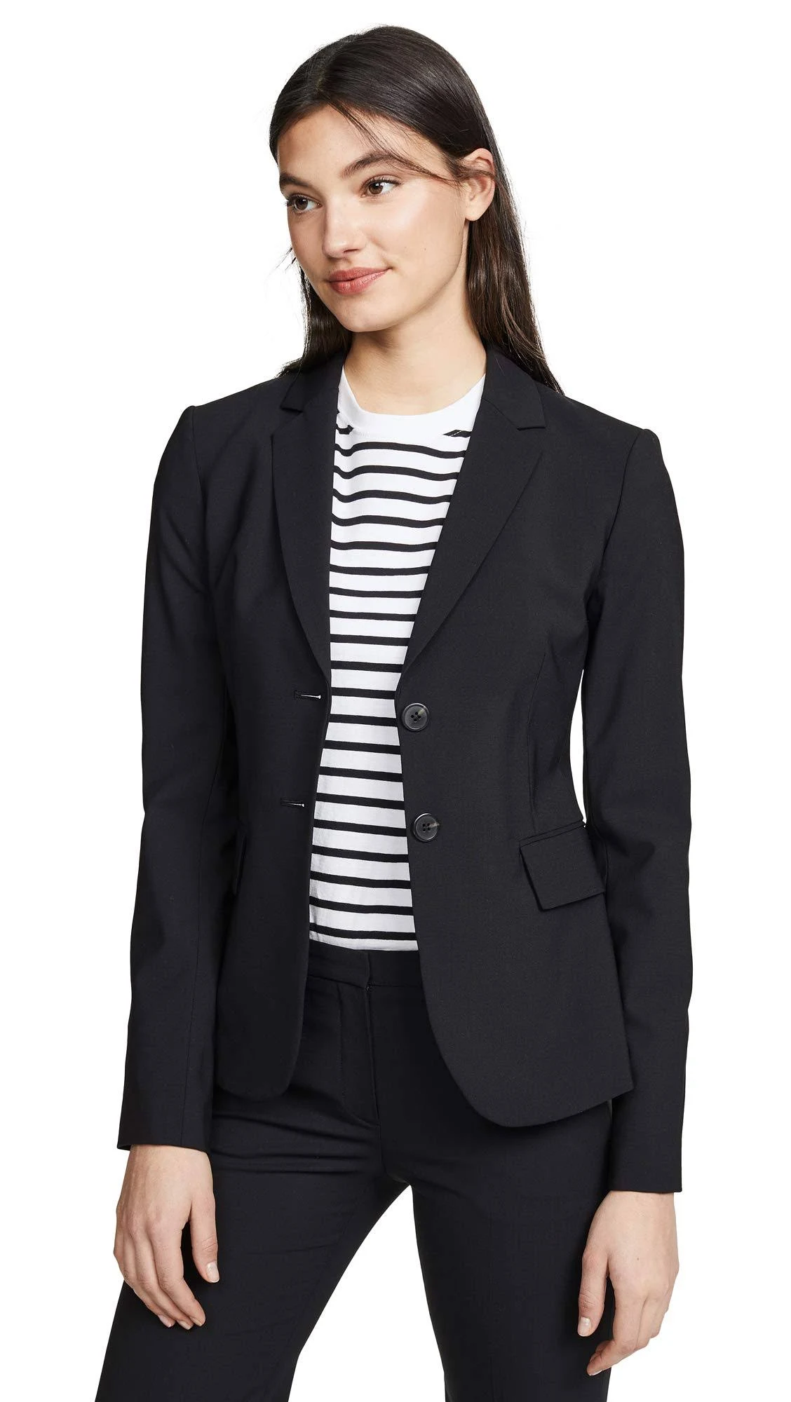 Theory Carissa Wool-Blend Blazer - Black