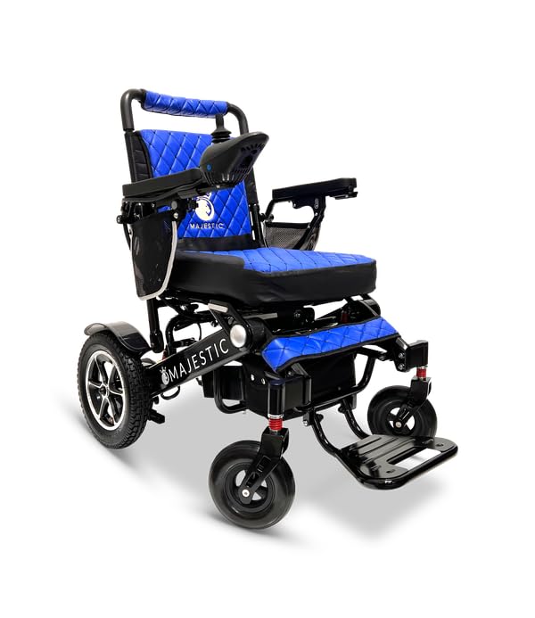Majestic IQ-7000 Lightweight Foldable Electric Wheelchair for Adults - Portable, Motorized Mobility Chair for Seniors - Compact, Durable, and Powerful Travel Wheelchair, 17 Miles Long Travel Range