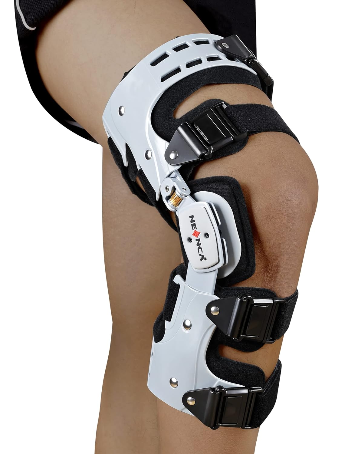 NEENCA Unloader ROM Knee Brace, Hinged Immobilizer for ACL, MCL, PCL Injury - Orthosis Stabilizer for Women and Men. Adjustable Recovery Support for Orthopedic Rehab, Post Op, Meniscus Tear, Arthritis (Left Leg (one size fits all))