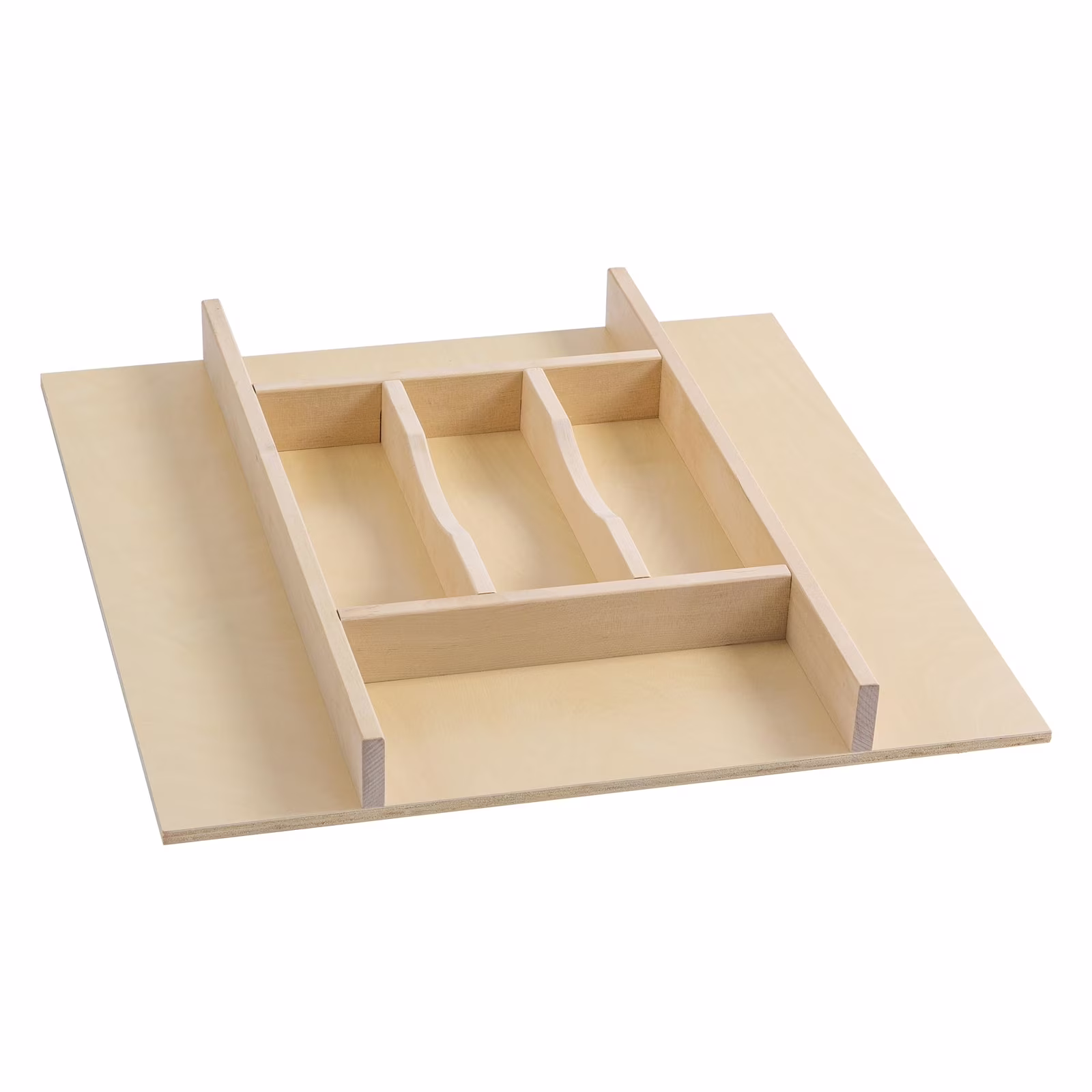 7 Slot 20x19Utensil/Tool/Junk Drawer Organizer Tray w/Divider (Natural Wood)