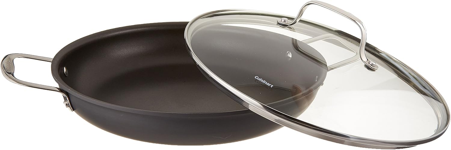 Cuisinart 625-30D Chef's Classic Nonstick Hard-Anodized 12-Inch Everyday Pan with Medium Dome Cover Pack of 2