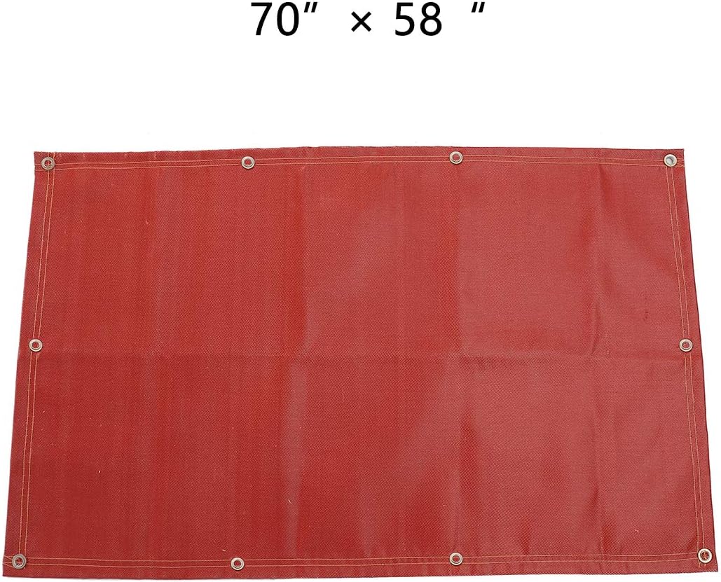 Fire Pit Mat—Silicone stove fire mat，Retardant | Fireproof | Heat Resistant，Ember Mat and Grill mat， Under the stove, Protect your deck, terrace, lawn or campground from embers，Washable (70”×58“)