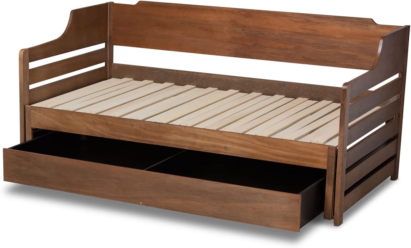 Baxton Studio Jameson Walnut Expandable Twin Size to King Size Daybed