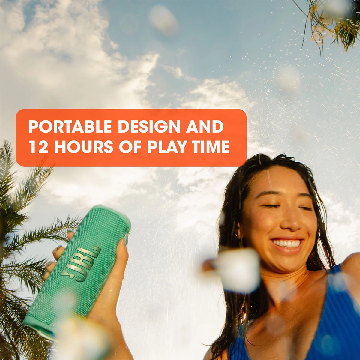 JBL Flip 6 Portable Waterproof Speaker (Black)