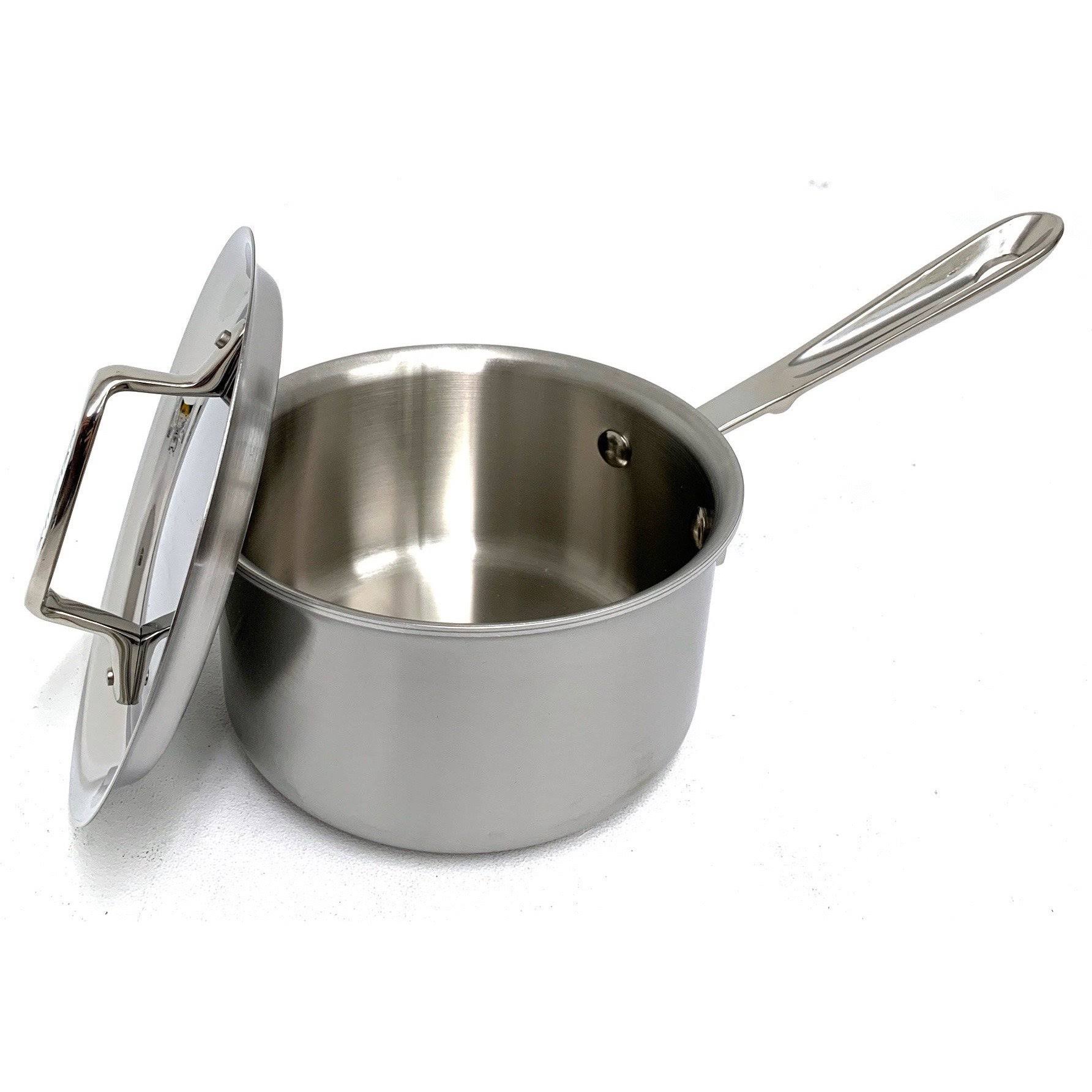 All Clad D5 Brushed Stainless 1.5 qt. Sauce Pan with Lid