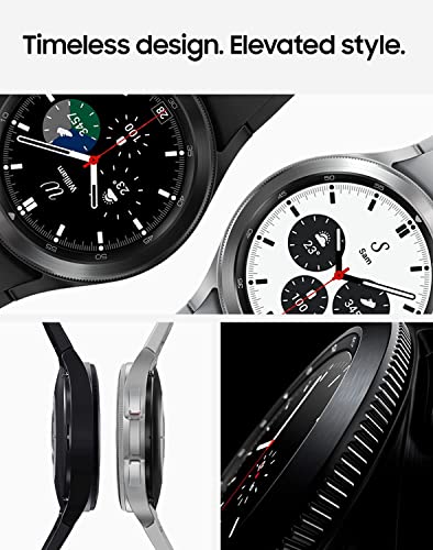 SAMSUNG Galaxy Watch4 Classic Version 46mm Black Stainless Steel Smartwatch| Verizon 4G LTE| with ECG Monitor Tracker for Health & Fitness + GPS Fall Detection- (Renewed)