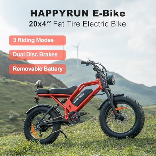 Electric Bike for Adults, 1500W Motor, 48V 18Ah Removable Battery, 20" Fat Tire Ebike, 7-Speed Transmission, Up to 32MPH and 68+ Miles Range, All-Terrain E-Bike (G52)