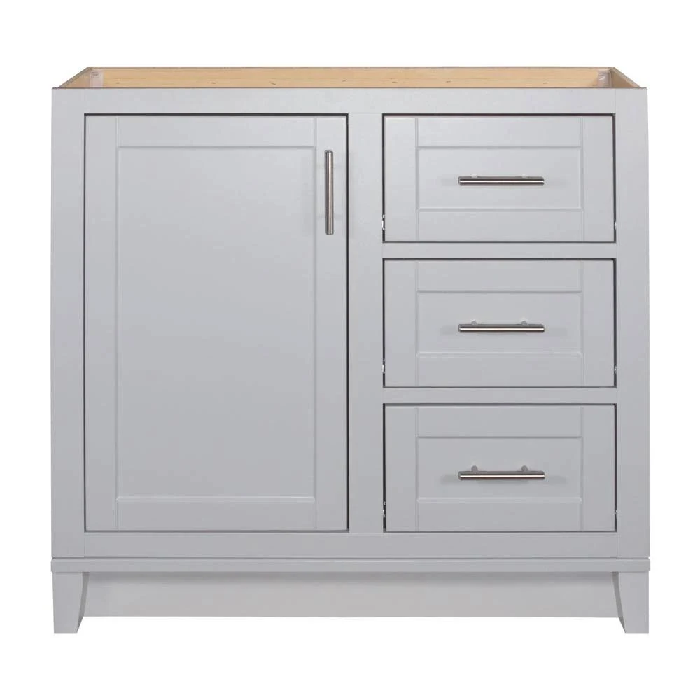 Glacier Bay Kinghurst 36 in. W x 21 in. D x 33.5 in. H Bathroom Vanity Cabinet Only in Dove Gray
