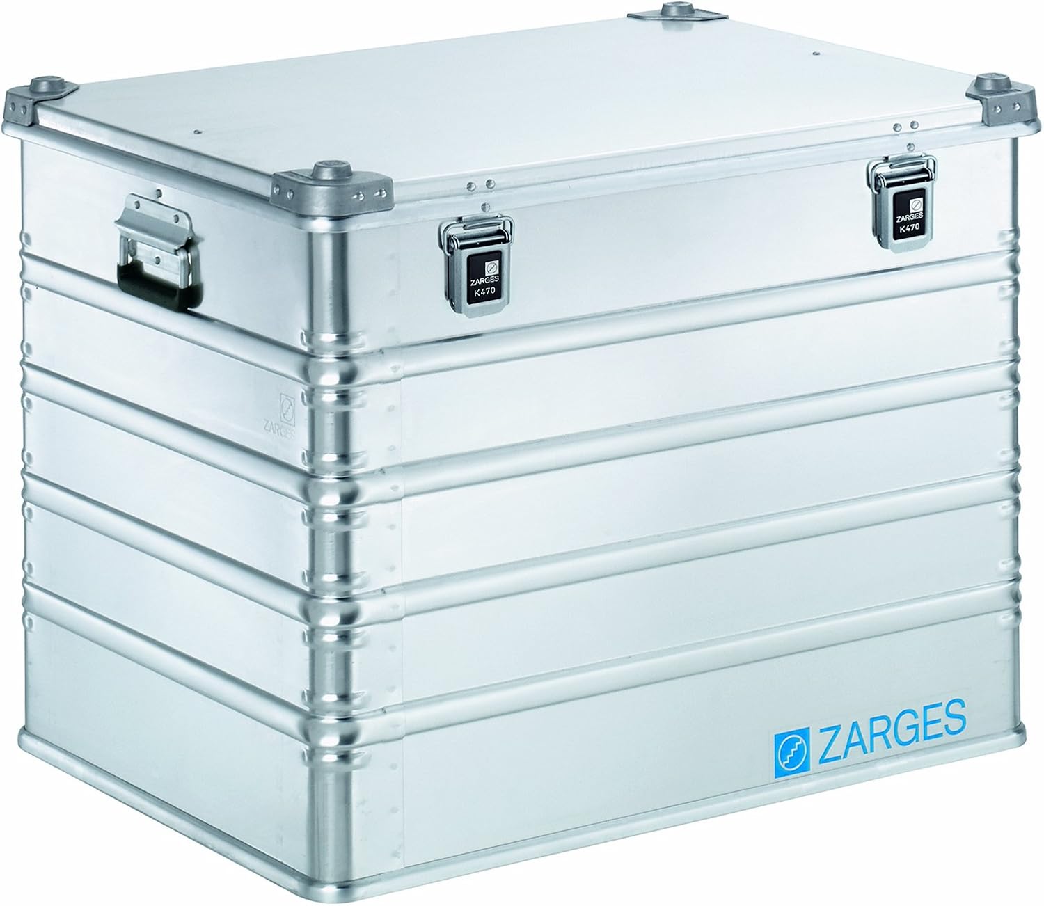 Zarges?K470 Aluminum Hard Protective Carrying Case, Portable Stackable Storage, Customizable Safe Lock Box, Dust and Water Resistant (44.1 x 28.3 x 18.9 Inches)