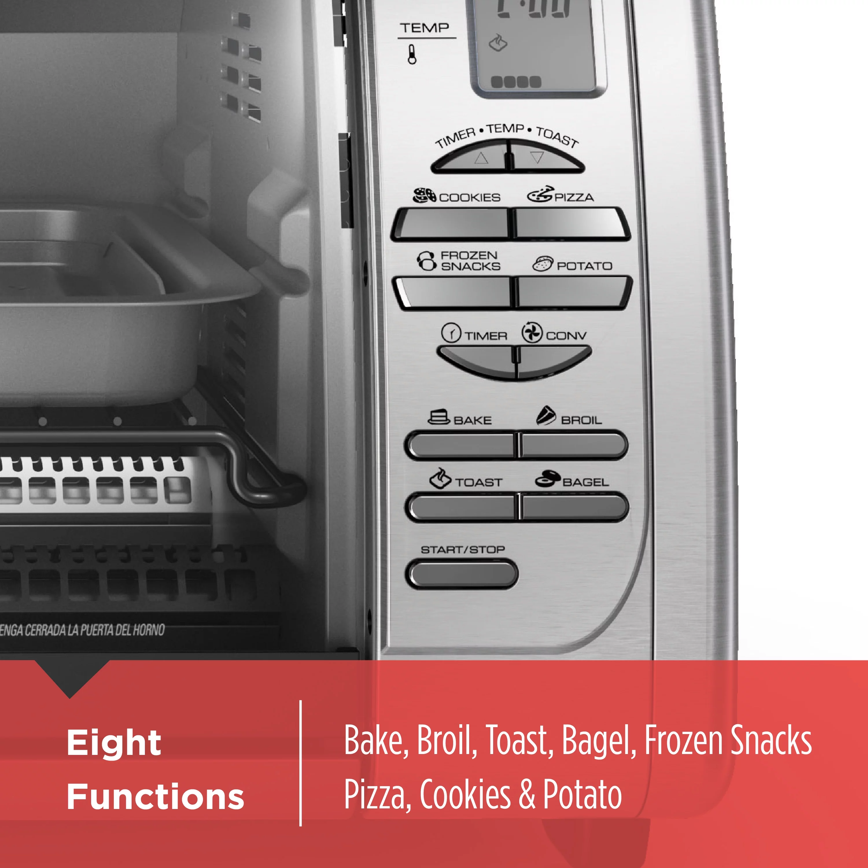 BLACK+DECKER Countertop Convection Toaster Oven, Stainless Steel, CTO6335S