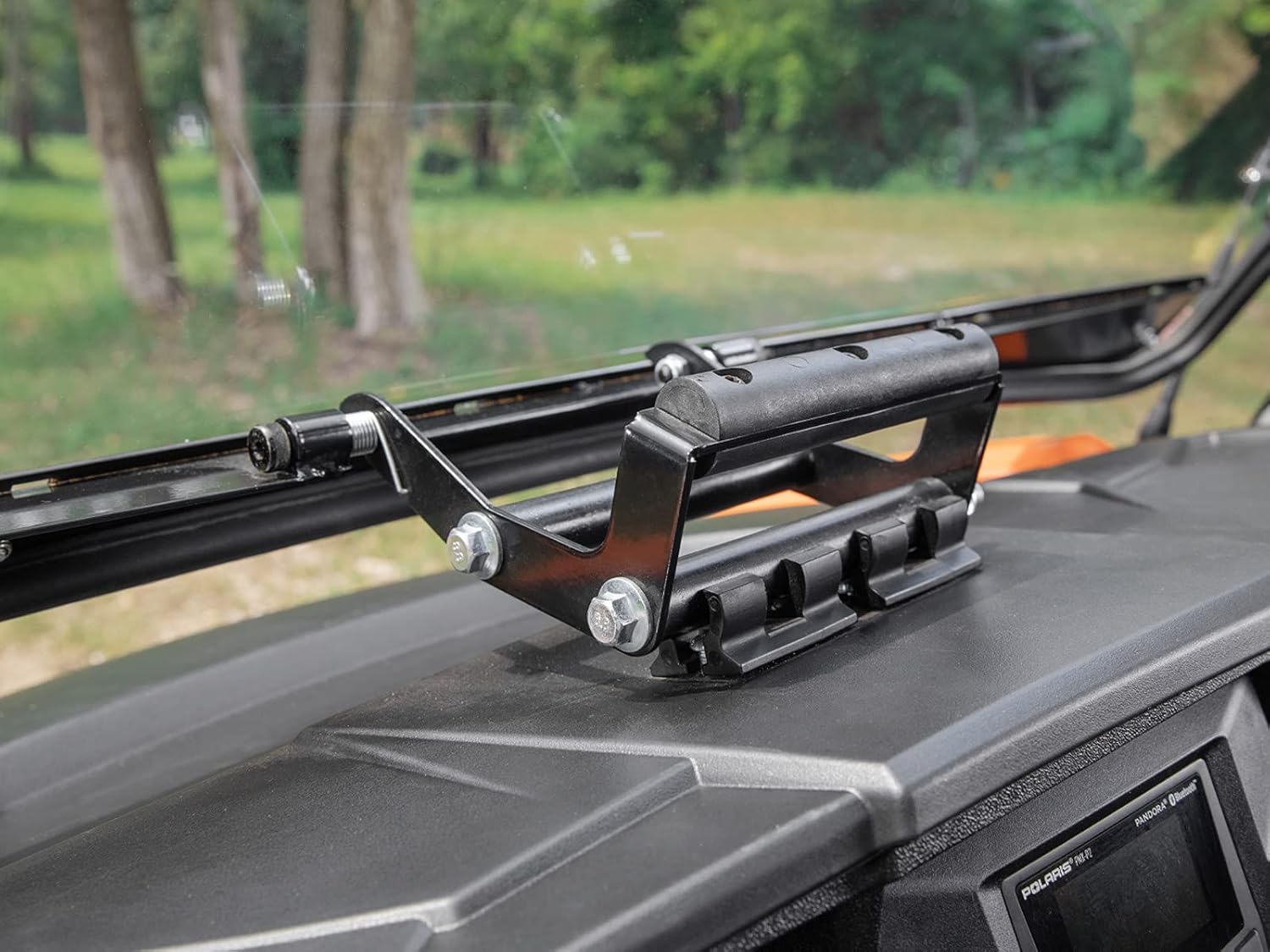 SuperATV Scratch Resistant 3-in-1 Flip Windshield for 2016+ Polaris General 1000/2017+ Polaris General 4 | 1/4 Thick Polycarbonate 25X Stronger than Glass | Can be set to Open, Vented, or Closed!