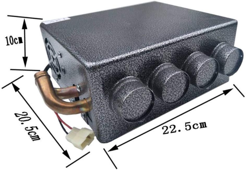 Auto 4 Port Underdash Compact Heater Kit 13X Copper Tube+Speed Switch Set for Truck Universal Trucks Minivans Excavators Harvesters Tricycles
