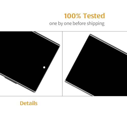 Olivechard for Samsung Galaxy S22 Ultra 5G OLED 6.78" Not OEM 6.8" LCD Display S908 LCD Screen Display Replacement Touch Digitizer Assembly Kit