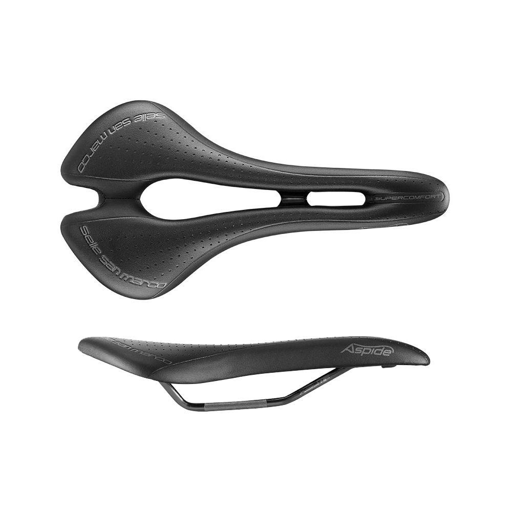 Selle San Marco Aspide Supercomfort Racing Saddle: Black Wide