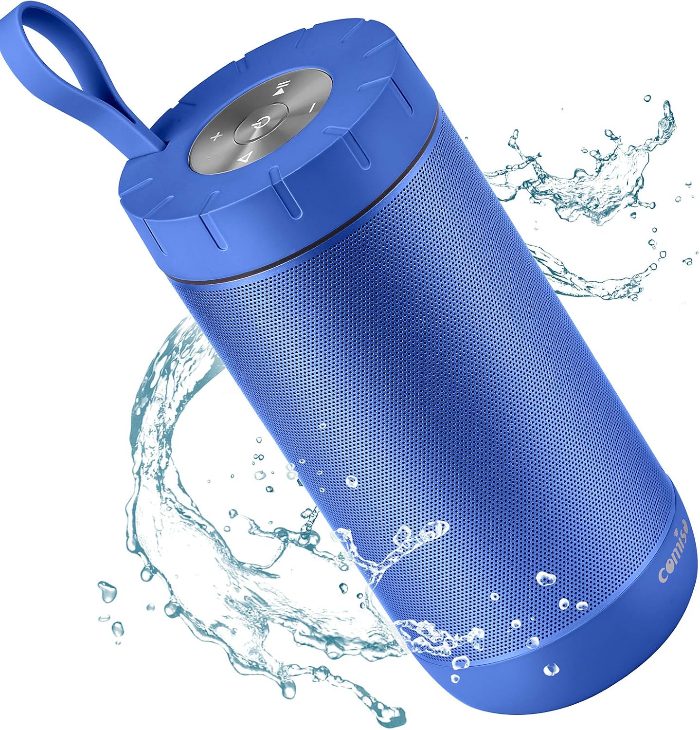 COMISO Bluetooth Speaker Waterproof IPX7 (Upgrade) 25W Wireless Portable Loud Surround Sound Strong Bass Stereo Pairing 36 Hours Playtime, Bluetooth 5.0 Built in Mic for Calls Office Black