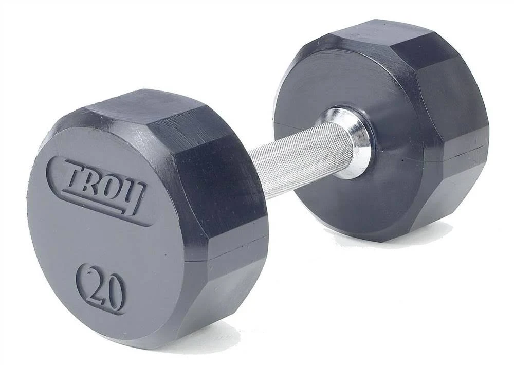 Troy 115lb Individual 12-Sided Rubber Encased Dumbbell