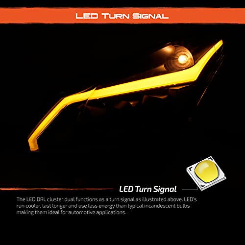 AKKON - For 2010-2013 G37/G25 2015 Q40 Sedan New Clear LED Sequential LED Signal Tube Projector