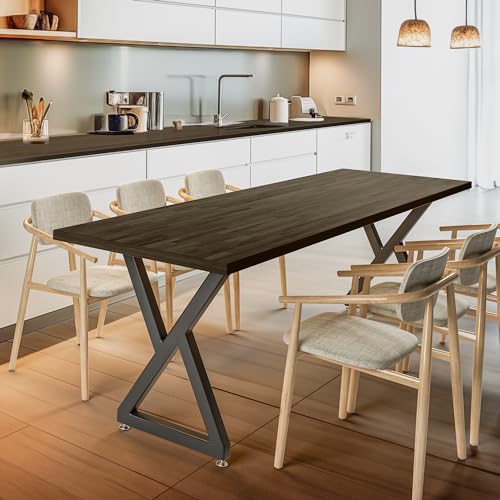 Bme Hevea Solid Wood Butcher Block Countertop in Walnut, Walnut Butcher Block Table Top with UV Finish for DIY Washer Dryer/Island/Kitchen Countertop, 3ft L x 25"W, 1.5in Thick